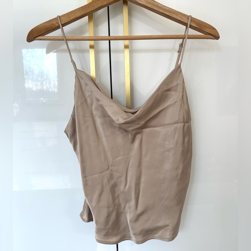 Zara beige satin camisole top size Medium